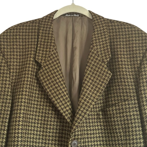 VTG. GIORGIO ARMANI LE COLLZIONI ALPACA WOOL HOUNDSTOOTH JACKET SIZE 42 - Picture 3 of 12
